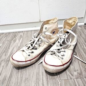 White high top converse shoes